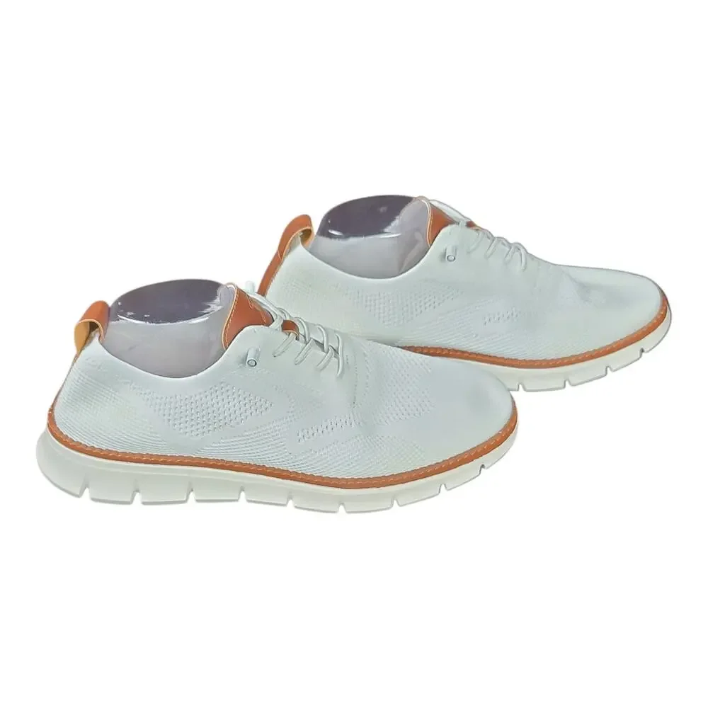 Men's Breeze Shoes‎ Knit Mesh Casual Oxfords Walking Sneakers White Size 43 EU